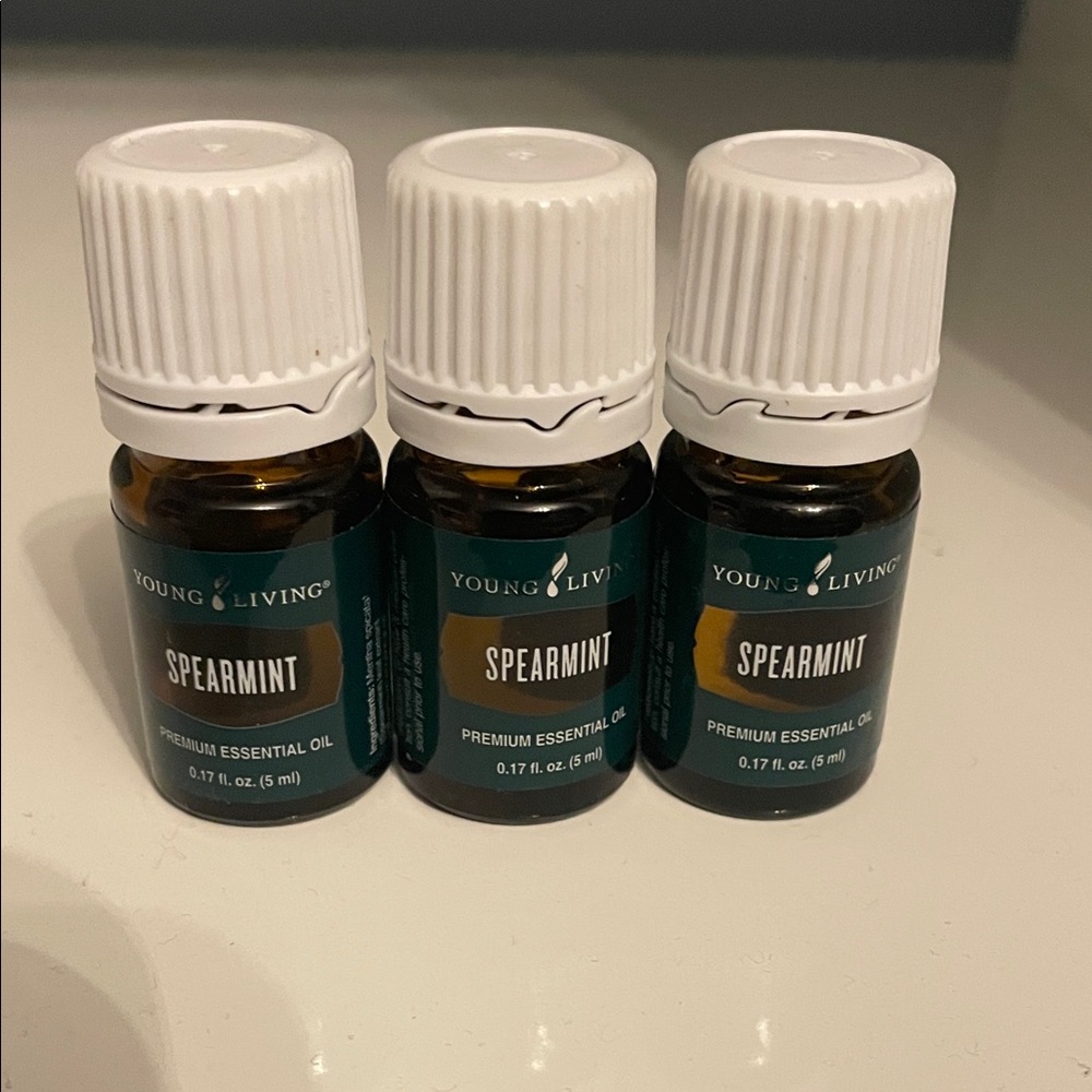 3 NEW Spearmint Young Living 5ml Essential Oil Bottles